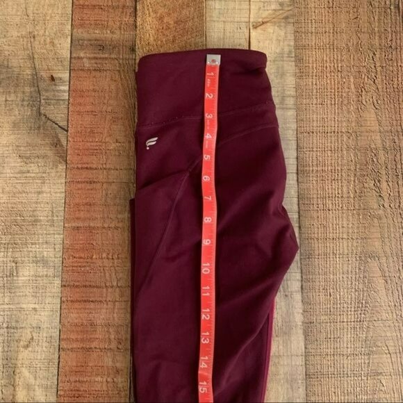 Fabletics mid-rise powerhold colorblock, burgundy - Picture 4 of 12